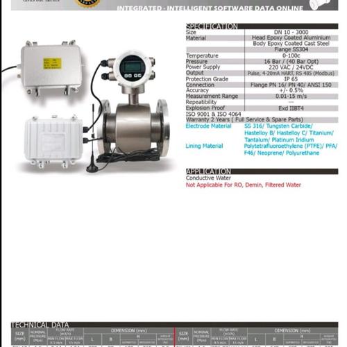 Jual FLOW METER SHM ELECTROMAGNETIC Integrated 2 Inch - Intelligent ...
