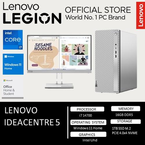 【Lenovo】IdeaCentre Tower 14IRR9 i7-14700 Lenovo IdeaCentre Tower 14IRR9 | Intel Core i7-14700 | 32 GB | 1TB