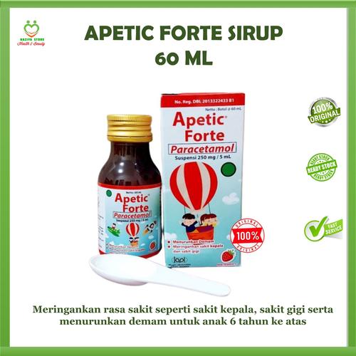 Jual APETIC FORTE PARACETAMOL SIRUP 60 ML Obat Demam Anak Sakit gigi ...