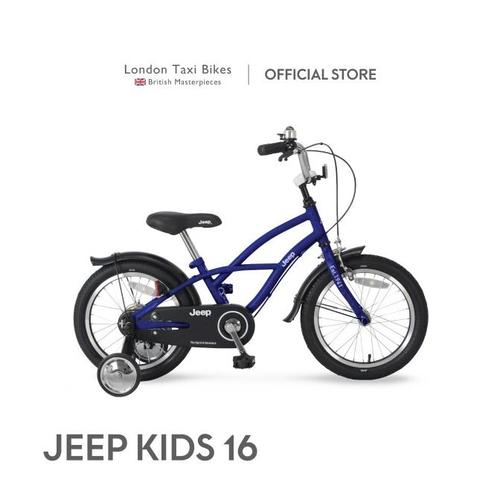 Jeep 子供用自転車 水色 16インチ 前バスケット付き Jeep 子供用自転車