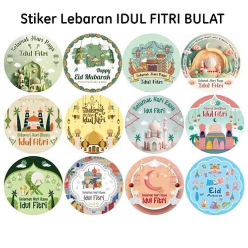 Jual 135 Pcs Stiker Bulat Cantik Edisi Lebaran 2025 Stiker Hampers Idul ...
