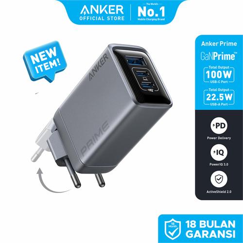Promo Anker GaN Prime Charger 100W with USB-C Charger Port GaN