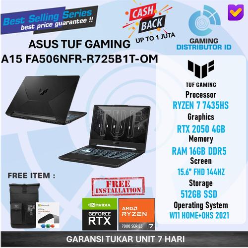 Promo ASUS TUF A15 Nvidia RTX2050 ryzen 7 16GB 512SSD W11 OHS 15.6FHD ...