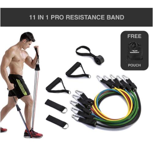 Jual 11 IN PRO RESISTANCE BAND SET FITNESS GYM STRETCHING