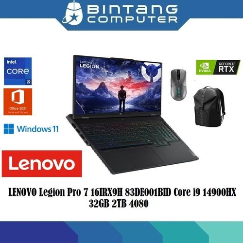 LAPTOP GAMING /EDITING LENOVO Legion Pro 16IRX9H 83DE001BID Core i9  14900HX 32GB 2TB 4080 di Bintang Bali Computer Tokopedia