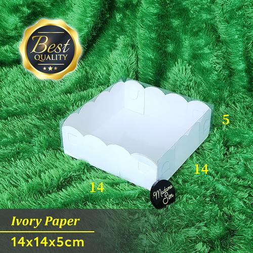 Gambar BOX MIKA PUTIH - DUS HAMPERS - KOTAK PIZZA 14x14x5 dari Madame Sim undefined Tokopedia