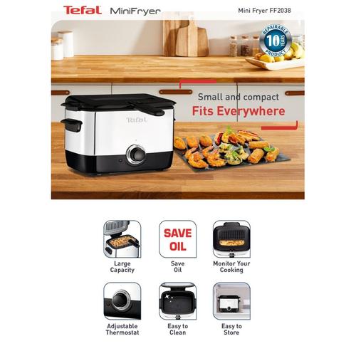Jual Tefal FF2200 Deep Fryer 600g Mini Fryer Karimun Rui