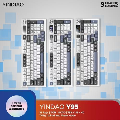 Yuio Keyboard Jual Yindiao Y95 Wireless/Wired Mechanical Keyboard RGB with Screen and ...