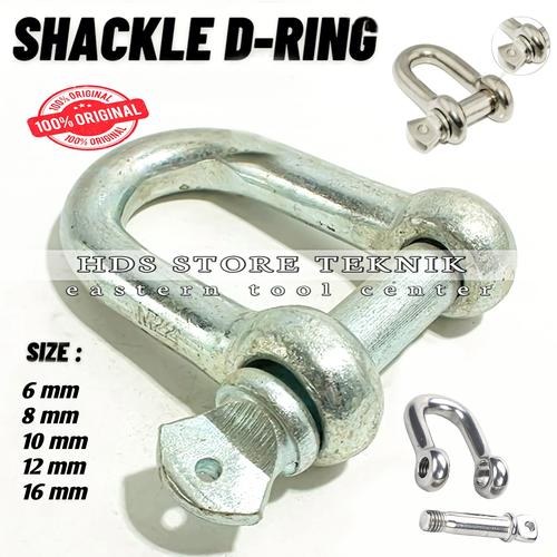 Jual Shackle D-Ring 6 8 10 12 16 Mm Clamp Sambungan Rantai Besi Cast ...