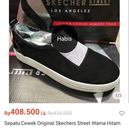 Skechers street los angeles black di Secondskechers Tokopedia