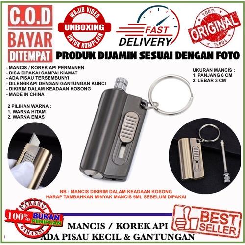 Jual KOREK API MANCIS PERMANEN GANTUNGAN KUNCI DAN PISAU KECIL - WARNA ...