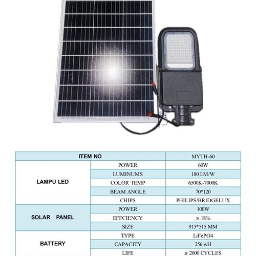 Jual Lampu jalan led / PJU Solar Panel 2 in 1 60W 60 watt - Jakarta ...