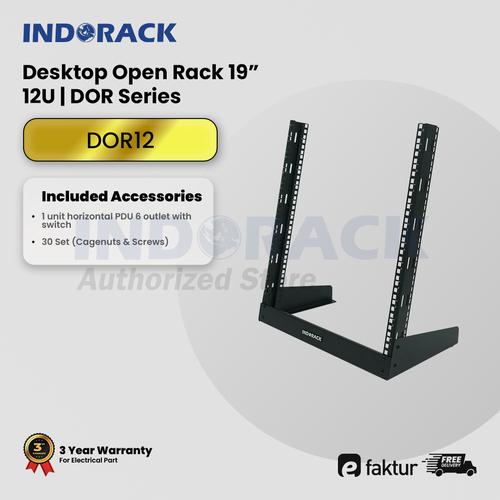 Promo Indorack DOR12 Desktop Open Rack 12U Rak Server 12U 19