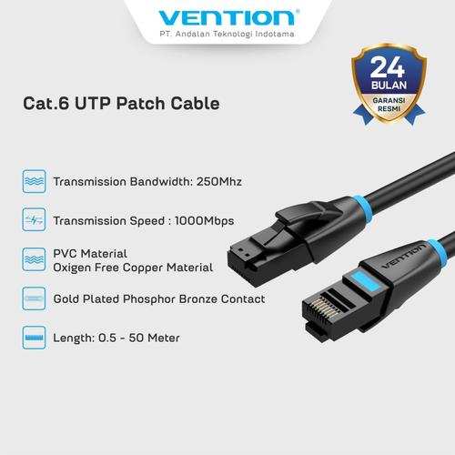 Jual Vention Kabel Lan Cat6 Cat.6 UTP Ethernet Patch Cord Cable - 20M ...