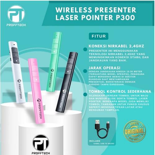 Jual it murah Laser Pointer Profftech P-300 P300 Wireless USB Presenter ...