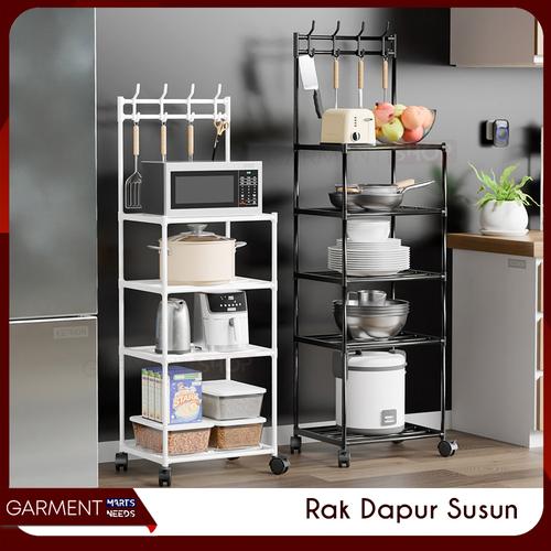 Rak Untuk Rice Cooker Promo Rak Dapur Panci Rice Cooker Microwave 4 5 Susun Dengan Roda Impor ...