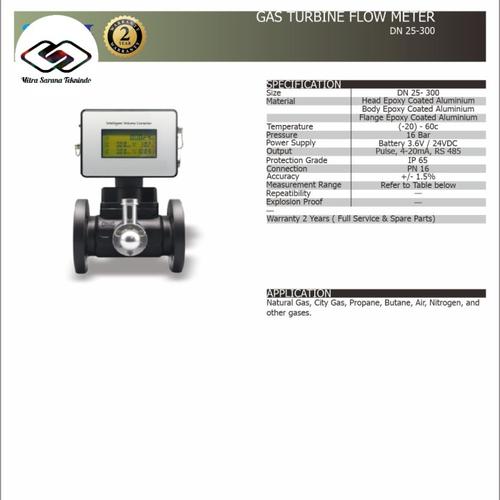 Jual Gas Turbine Flow Meter Flowmeter Gas Turbine SHM 3" inch DN 80 ...