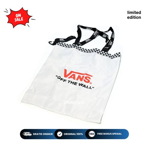 Promo Totebag Vans Foldable White Checkerboard Original Limited