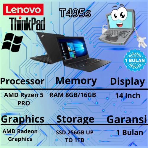 Jual Lenovo Thinkpad T495s AMD Ryzen 5 Pro RAM 8GB / 16GB SSD 256GB ...