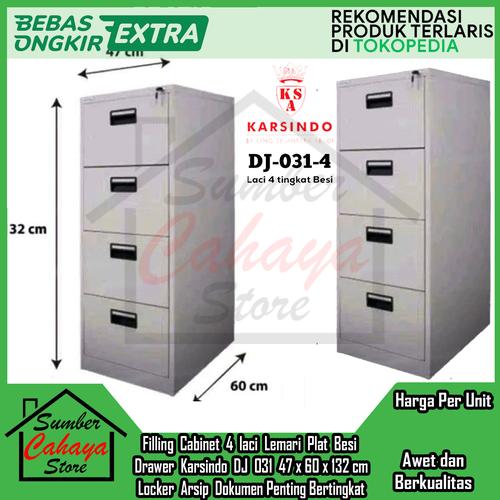 Jual Filling Cabinet DJ 031 Lemari 4 Laci Multifungsi Ukuran 47 x 60x