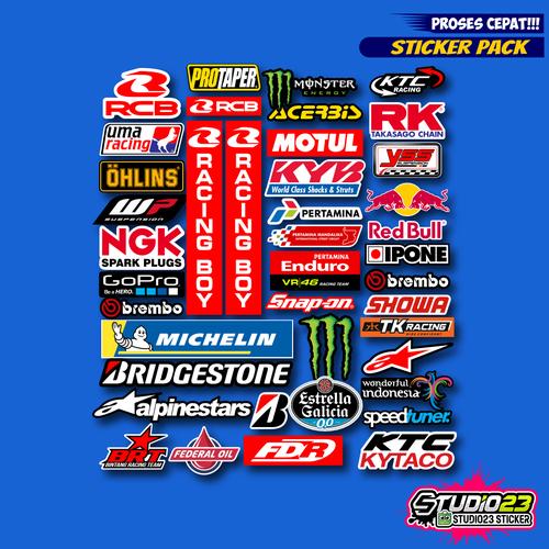 Promo Stiker mini pack Racing sponsor, Sticker Printcut - Kota ...
