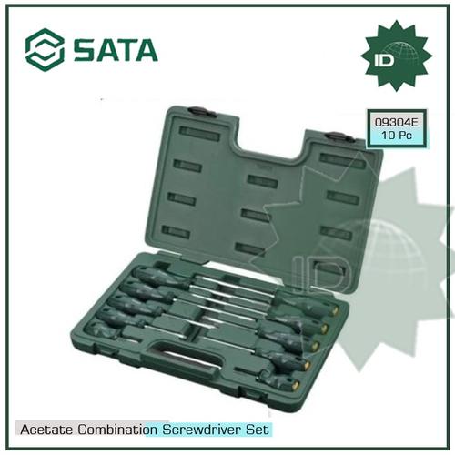 Jual Obeng Plus Minus 10 pcs 09304E Acetate Screwdriver Set SATA ...