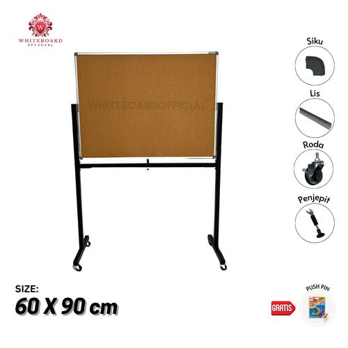 Jual Corkboard Standing / Pinboard / Papan Memo / Papan Catatan / Papan ...
