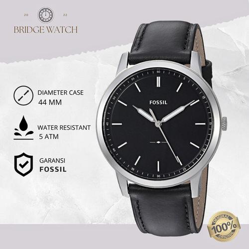 Promo Jam Tangan Pria Fossil The Minimalist Leather Black Casual Original  FS5398 di Bridge Watch Tokopedia