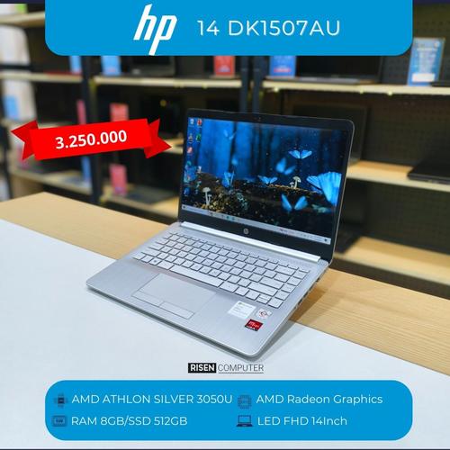 Jual LAPTOP SECOND BERKUALITAS HP 14 DK1507TU AMD ATHLON SILVER