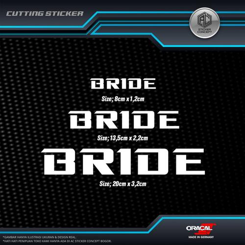 Jual Sticker Cutting Bride Racing Seat Stiker Kaca Body Mobil - Putih ...