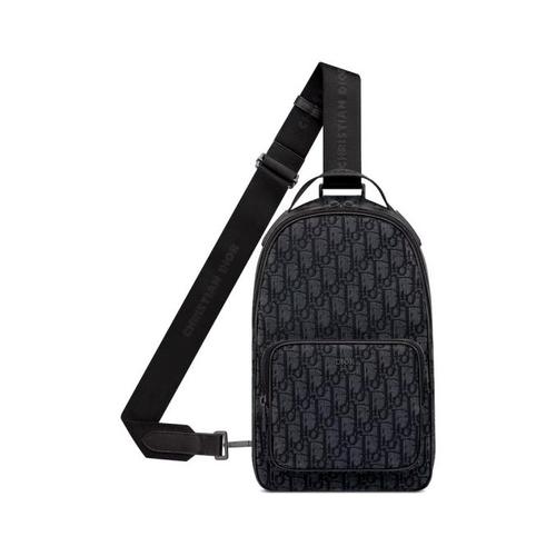 Jual Mini Rider Sling Bag Black Dior Oblique Jacquard Kota