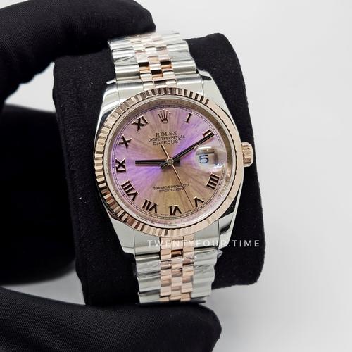 Jam Tangan Automatic Rolex Datejust 116231 Two Tone Vintage Aging Pink Dial  di Tokopedia