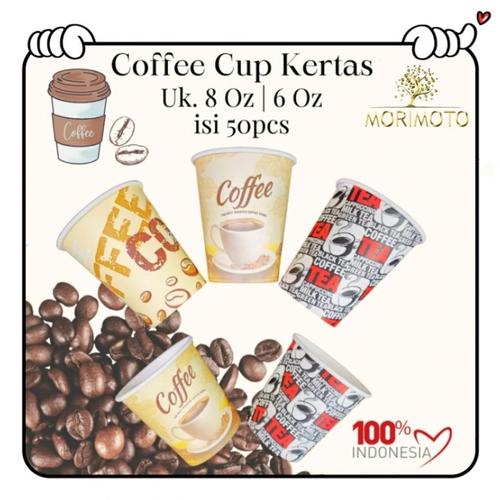 Promo Paper Cup Tebal 6oz 180ml 8oz 240ml 9oz 280ml Hot Cold Gelas ...