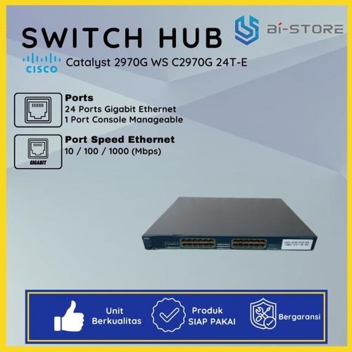 Jual Switch Gigabit Cisco Catalyst 2970G WS C2970G 24T-E 24 Port Siap ...