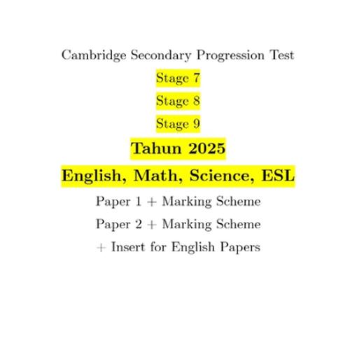 CAMBRIDGE PROGRESSION TEST 2025 STAGE 9 visual data 6