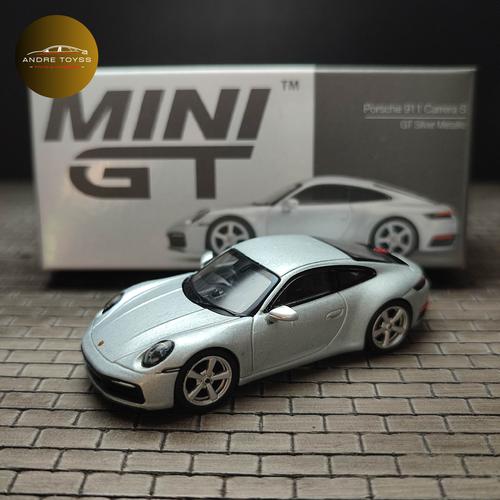 ミニカー MINI GT Porsche 911 Carrera 4S GT Silver MINI-GT 1/64 ポルシェ 911 992 カレラ 4S GTシルバーメタリック 右