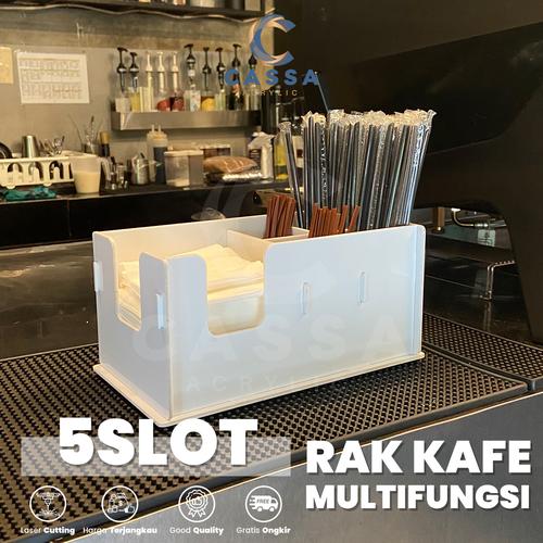 Promo Rak Cup Holder Dispenser Organizer Paper Cup Sedotan Kafe - RAKIT ...