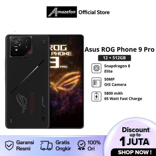 Promo Asus ROG Phone Pro 5G Black 24/1TB 16/512GB AMOLED 185Hz Qualcomm  Snapdragon Elite Garansi Resmi Asus Indonesia Tahun FE 12/256GB,  ACT