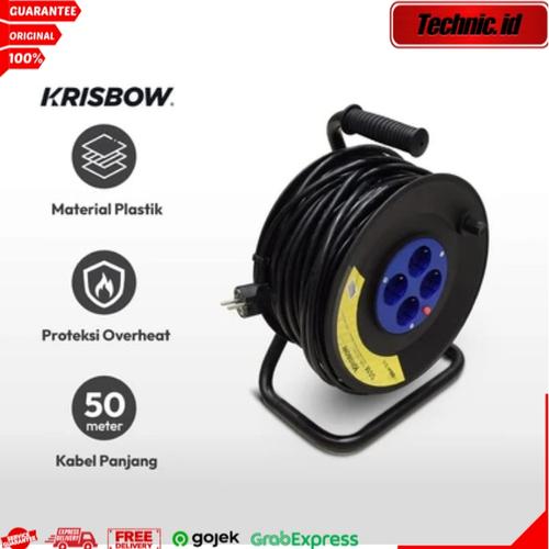 Jual Krisbow Kabel Roll 50 Meter Kabel Terminal 4 Colokan Cable Reel ...