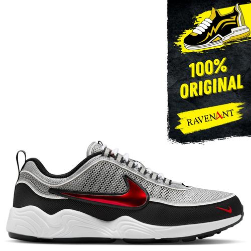 Promo NIKE Air Zoom Spiridon OG Metallic Silver Sport Red ORIGINAL - Main Image