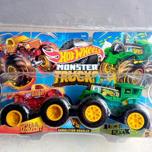 Jual Hotwheels Hot Wheels Monster Trucks Double Spur Vs Loco Punk