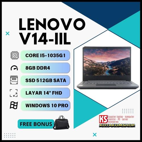 Laptop baru Lenovo ideapad v14 iil core i5 ram 8gb ssd 512gb 14
