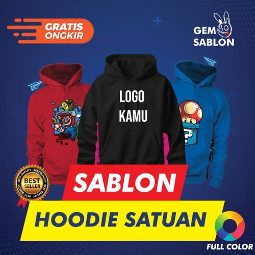 Jual Custom Sablon Jaket Hoodie Satuan Termurah DTF Full color PROMO ...
