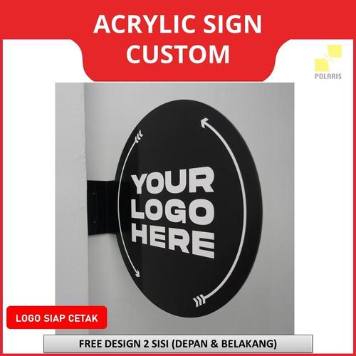 Jual CUSTOM LOGO TOKO SIGNAGE ACRYLIC PAPAN NAMA TOKO/BUSINESS SIGN ...