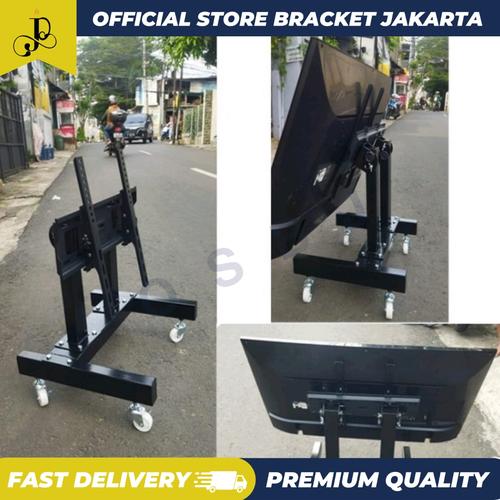 Jual stand tv roda bracket panggung bracket tv floor stand 32 - 65 inch ...