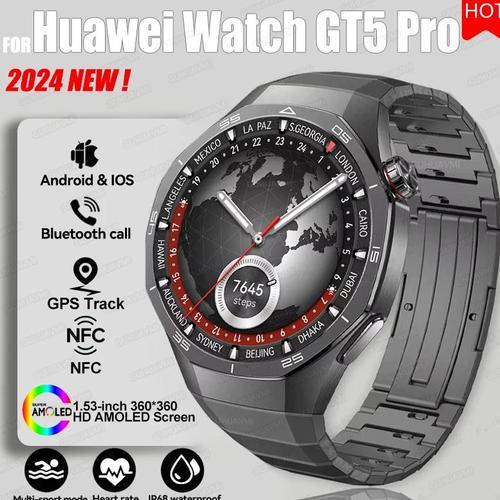 Jual New For Huawei Watch GT5 Pro Smart Watch HD AMOLED Screen NFC