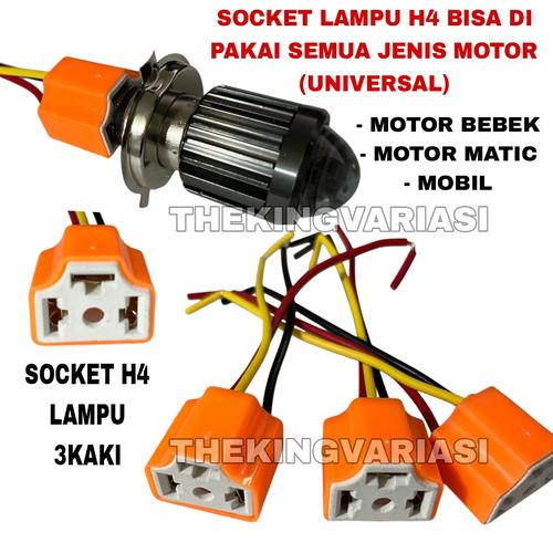 Jual SOKET LAMPU MOTOR/SOKET H4/SOKET MOTOR H4/SOCKET LAMPU/SOKET