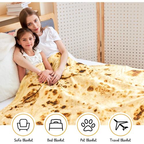 Jual CASOFU Burritos Tortilla Throw Blanket, Double Sided Giant