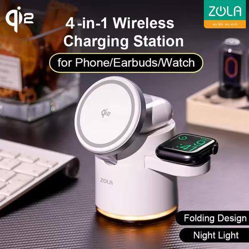 Promo Zola Qi2 Magnetic Magsafe Wireless Fast Charging With Night