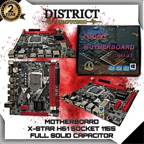 MOTHERBOARD H61 XSTAR LGA 1155 di District Com Tokopedia